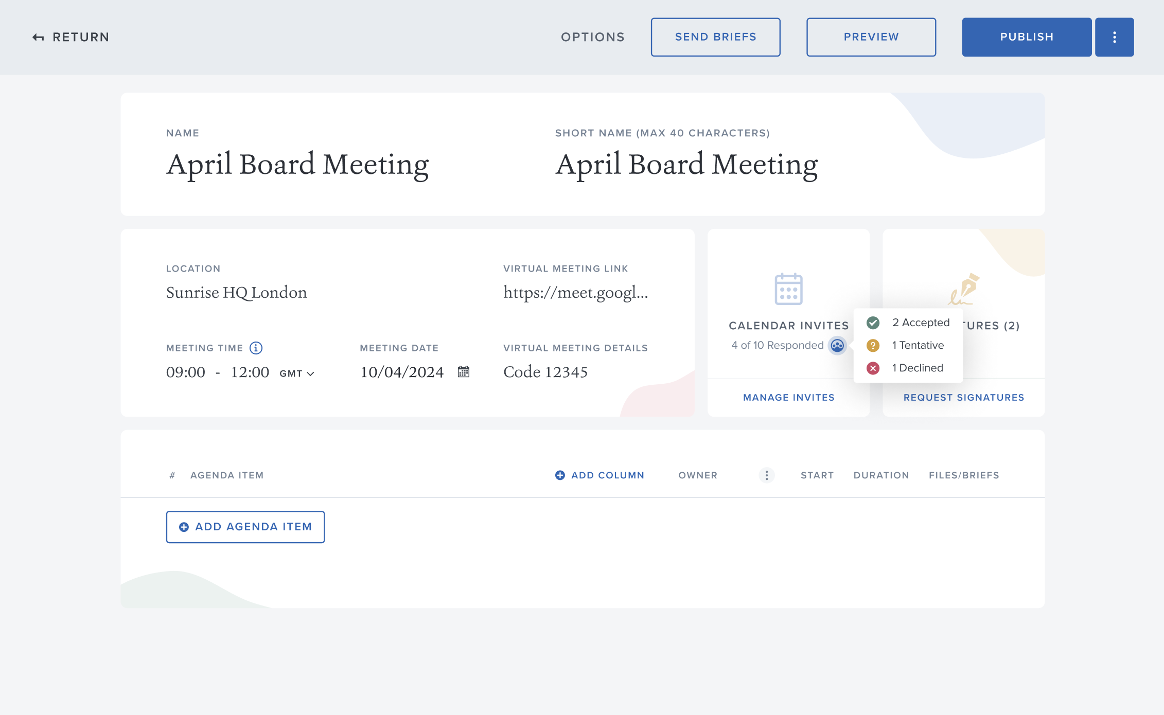 Calendar Invites